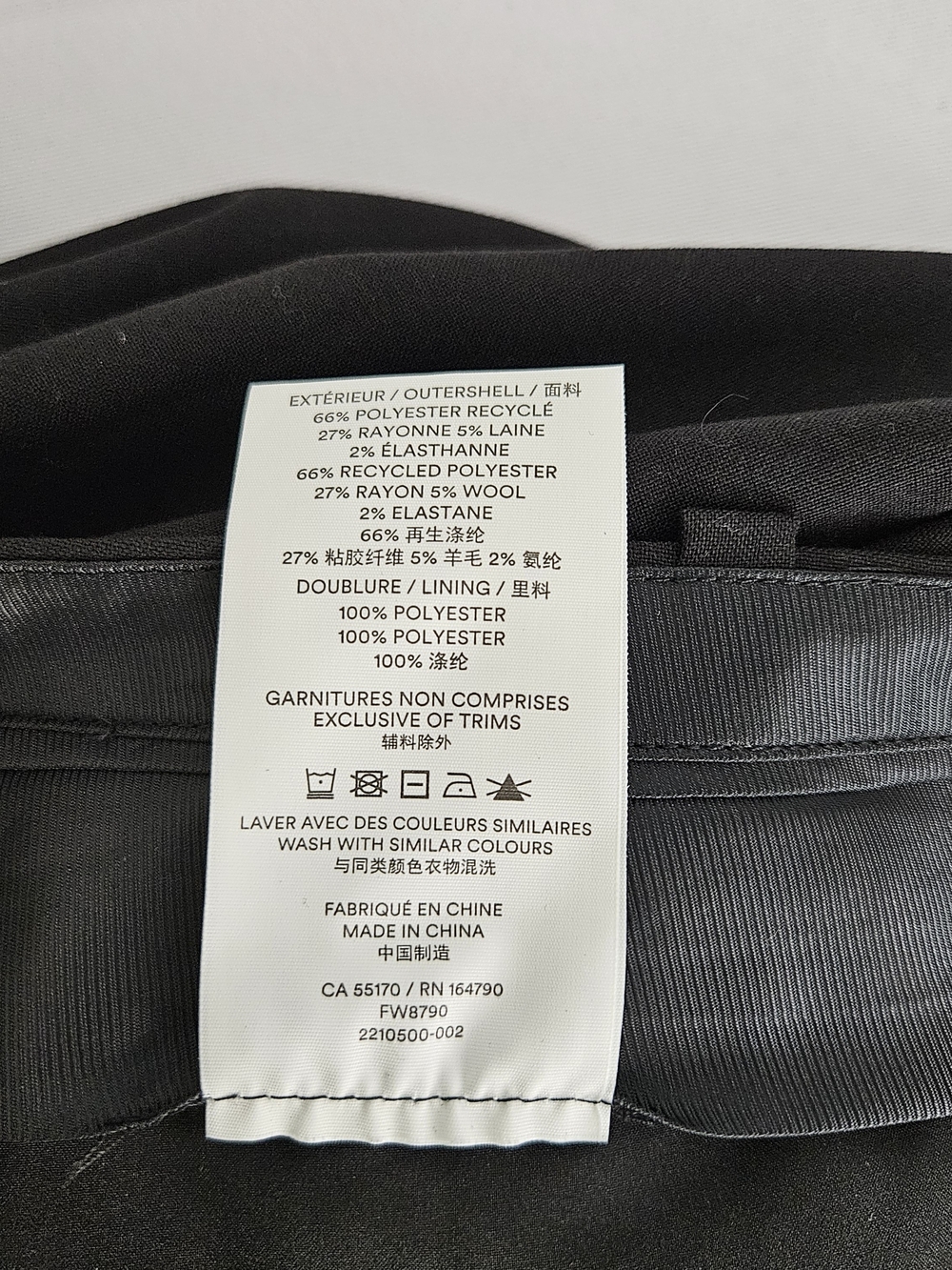 Frank and Oak Women's Dress Pant Size 12 Eleanor Slim Fit High Rise New Black - Picture 9 of 9